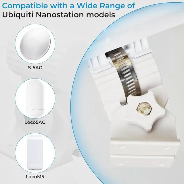 Alt view image 2 of 7 - Mounting Bundle for Ubiquiti Nanostation & for Govee Lights