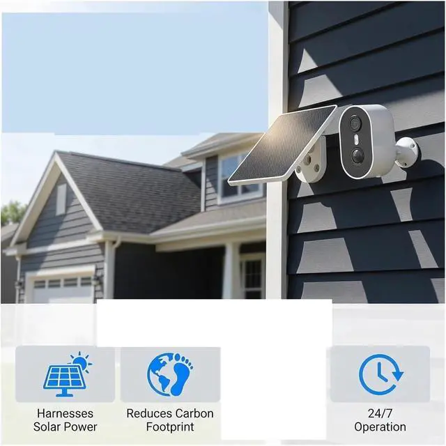 Alt view image 6 of 6 - 5MP WiFi Solar Outdoor Security Camera IP66 Waterproof Motion Detection Two Way Audio Surveillance Cam