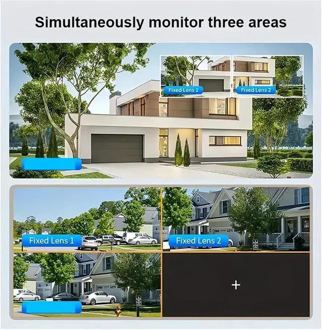 Alt view image 3 of 6 - 20MP Solar PTZ Security Camera 4G SIM 10X Zoom IP66 Waterproof Human Detection Auto Tracking Outdoor Surveillance Cam