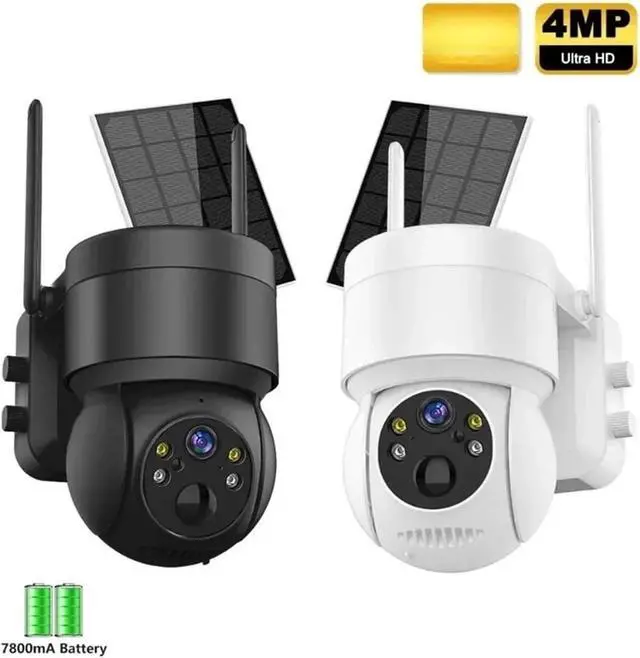 Alt view image 3 of 6 - 4MP Solar WiFi Security Camera Outdoor, 7800mAh Large Battery PIR Human Detection Night Vision Wireless Surveillance Cam