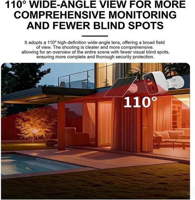 Alt view image 7 of 7 - 4MP Battery Powered 2.4G WiFi Outdoor Security Camera with Night Vision & Two-Way Audio(AU,A05-32GB SD Card)
