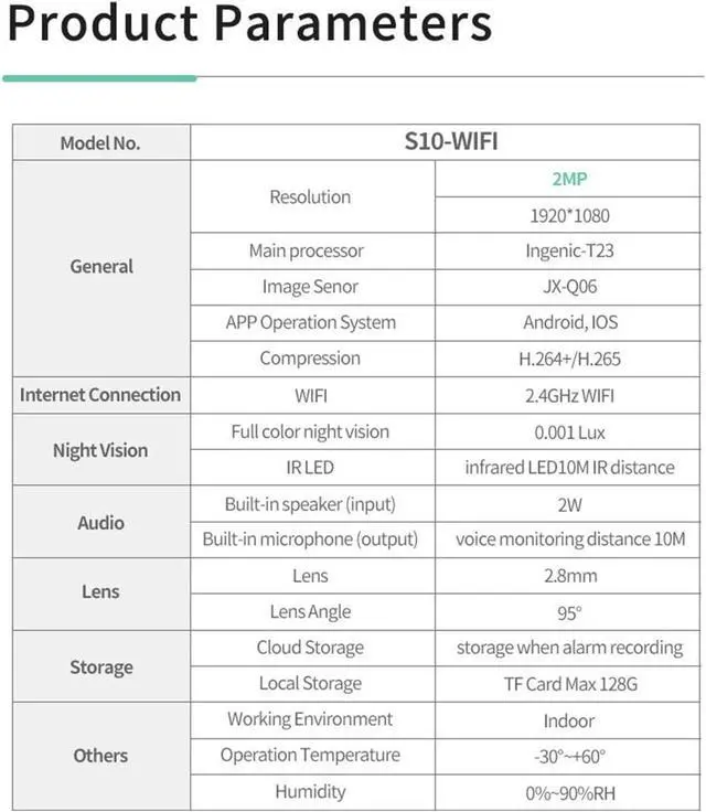 Alt view image 3 of 6 - 2.5K AI Indoor Outdoor Home Security Camera with Vibrant Color Night Vision(1536P)