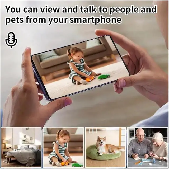 Alt view image 4 of 6 - 1080P WiFi Indoor Security Camera with Motion Detection, APP Remote Control Surveillance Camera