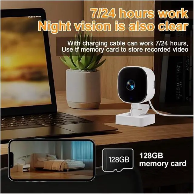 Alt view image 5 of 6 - 1080P WiFi Indoor Security Camera with Motion Detection, APP Remote Control Surveillance Camera
