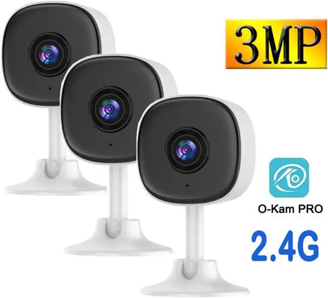 Alt view image 2 of 7 - 3MP Magnetic Wireless Mini WiFi Security Camera with Color Night Vision & Smart Motion Tracking for Indoor Monitoring(3PC)