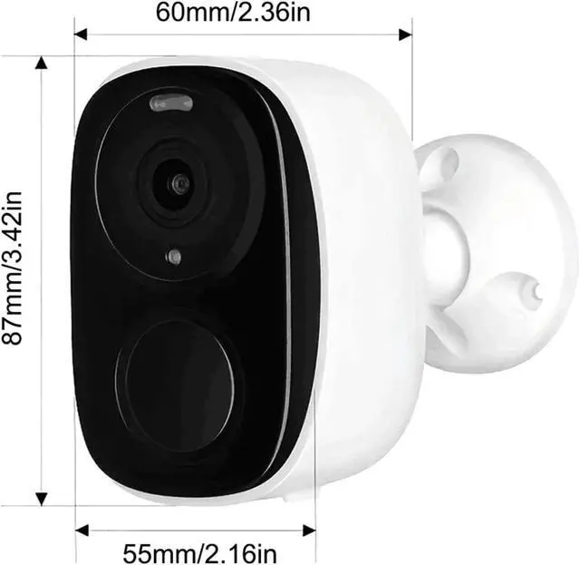 Alt view image 6 of 6 - 5MP Outdoor WiFi Security Camera, Color Night Vision Surveillance Cam with 5X Digital Zoom