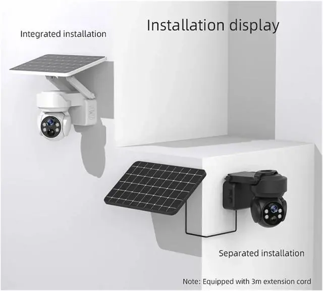 Alt view image 6 of 6 - 3MP 4G WiFi Solar Security Camera Outdoor, 4X Zoom Two-Way Audio Motion Detection IP65 Waterproof Surveillance Cam
