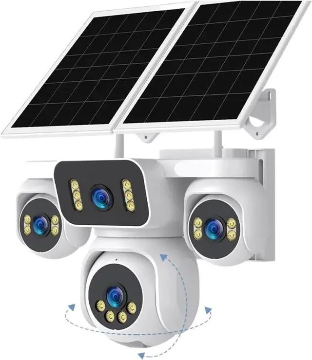 Main image of Vision 20MP Four Screens 4G AOV Solar Camera Outdoor 24/7 Record Wireless 12XOptical Zoom PTZ Waterproof CCTV Security Camera(4G 16XZoom Add 128G)