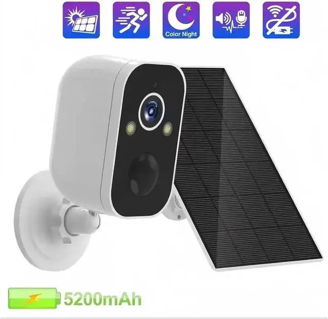 Alt view image 6 of 7 - 2K Solar Wireless Outdoor Security Camera with PIR Motion Alarm, Two-Way Audio & Cloud Storage(USB)