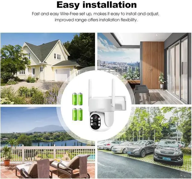 Alt view image 6 of 7 - 1080P Solar WiFi Security Camera with PIR Motion Detection, Color Night Vision & IP65 Waterproof