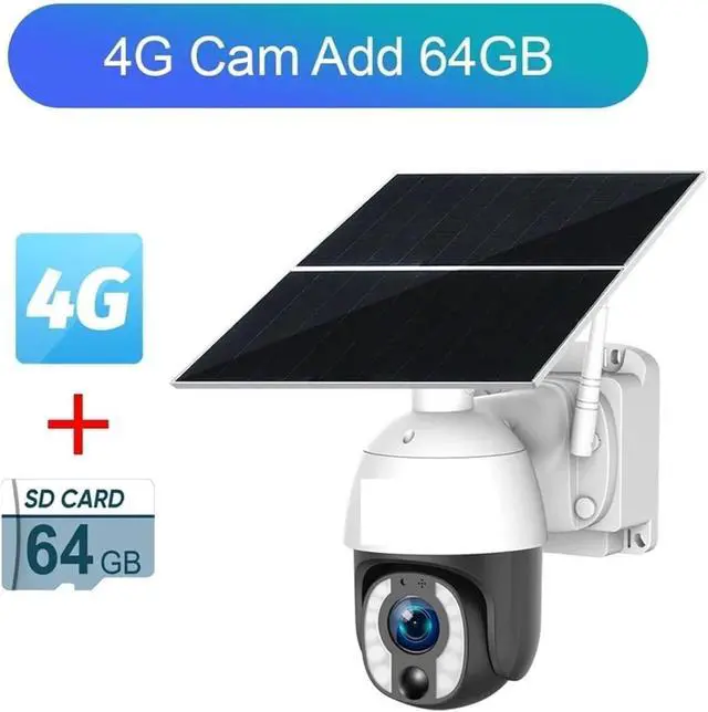 Alt view image 2 of 7 - 4K 8MP Solar Security Camera 4G WiFi PTZ 20X Optical Zoom 24/7 Recording AI Auto Tracking Outdoor Surveillance Cam(4G 20XZoom 64G)