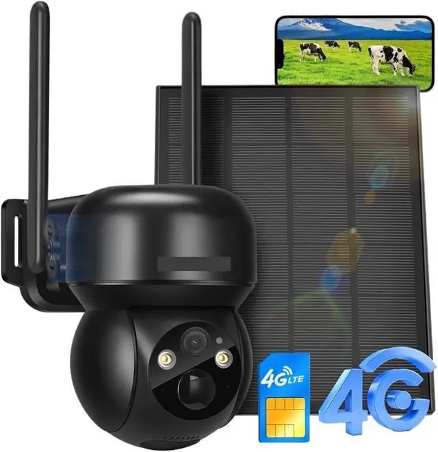 Alt view image 2 of 5 - 4G Solar Camera 8MP 4K Outdoor PTZ Wireless PIR Human Detection Built-in 15000Mah Battery CCTV Security Surveillance