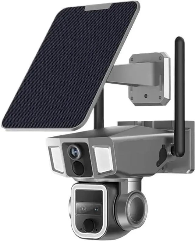 Main image of 4G WiFi Solar Outdoor Security Camera Dual Lens 10X Zoom PTZ Camera 4K 12MP Human Tracking Wireless Surveillance Cam(WiFi Version Add128G)