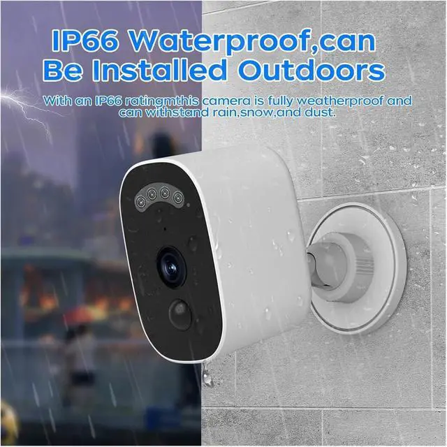 Alt view image 5 of 6 - Solar Outdoor Security Camera, 2K 2.4G WiFi IP Surveillance Cam with PIR Human Detection, Color Night Vision for Home Protectio