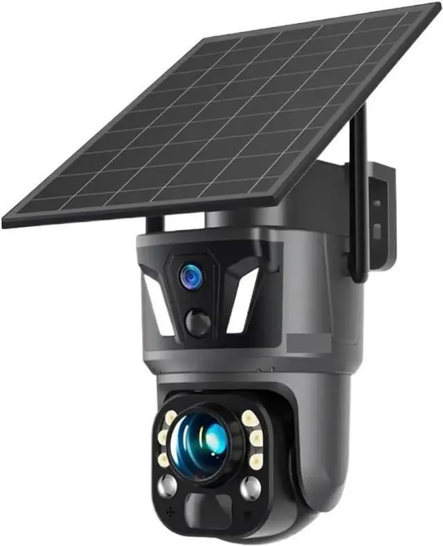 Main image of Dual Screen 4K Solar PTZ Outdoor Security Camera 99X Zoom 4G LTE 2.4G WiFi AI Human Detection Auto Tracking Rechargeable Battery(WiFi 20XZoom 32G)