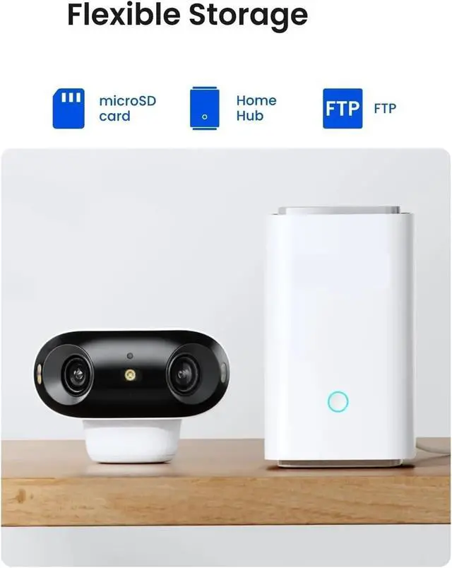 Alt view image 7 of 7 - 180° Dual-Lens 8MP 4K Solar Battery Powered Outdoor Security Camera 2.4G WiFi Color Night Vision AI Human Detection Home Surveillance(Camera)