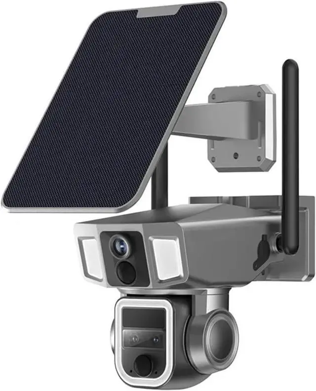 Main image of 4G/WiFi 2 in 1 Solar Secutrity Camera Outdoor Dual Screen 4K 10x Zoom Dual PIR Auto Tracking CCTV Waterproof(4G and WiFi Add 64G)