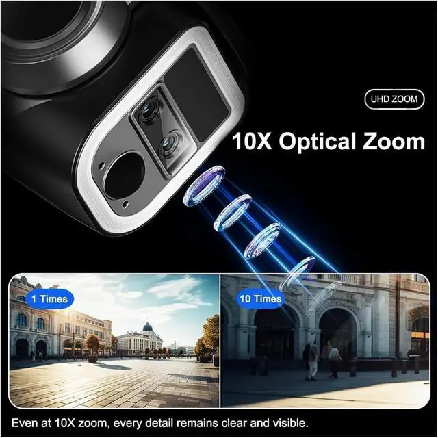 Alt view image 6 of 7 - 4G/WiFi 2 in 1 Solar Secutrity Camera Outdoor Dual Screen 4K 10x Zoom Dual PIR Auto Tracking CCTV Waterproof(4G and WiFi Add 64G)