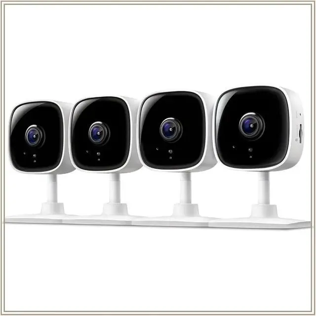 Alt view image 2 of 6 - 4 Pack 1080P Indoor Security Camera with Night Vision, Two-Way Audio, Motion Detection, No Subscription Compatible with Alexa