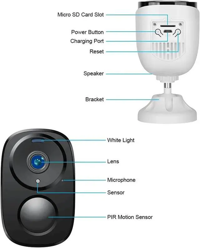 Alt view image 5 of 6 - 5MP Outdoor WiFi Security Camera, Color Night Vision Surveillance Cam with 5X Digital Zoom