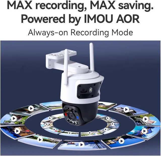 Alt view image 4 of 6 - Triple 11MP Multi Lens WiFi Security Camera AI Human Vehicle Detection Smart Color Surveillance Outdoor Camera(EU Plug,Cruiser Triple)