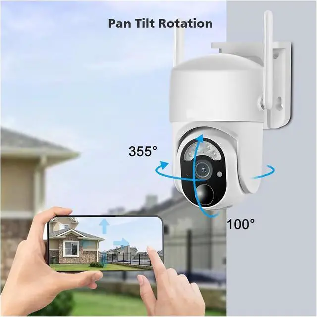 Alt view image 5 of 5 - 5MP WIFI/4G SIM Card Solar Panel Camera Rechargeable Battery PTZ Outdoor PIR Motion Detection 2-Way Audio Surveillance Camera(5MP 4G NO TF Card)
