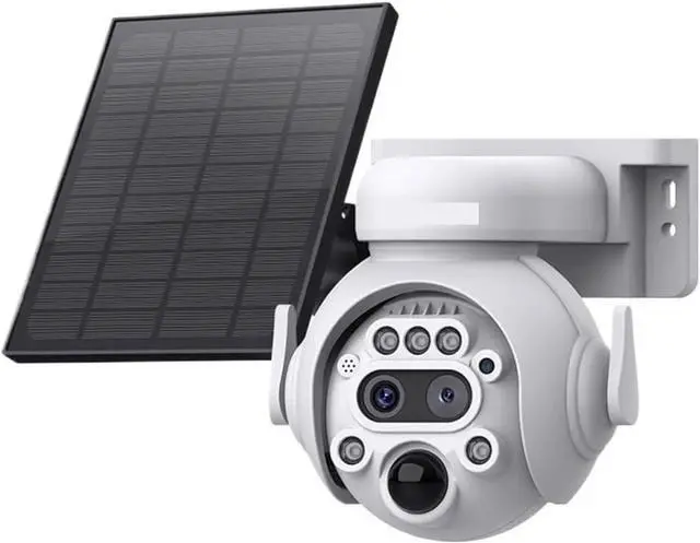 Main image of 4K 8MP Solar Camera 4G SIM/WiFi Solar Security Camera 12X Zoom Color Night Vision Surveillance PIR Monitor PTZ Camera(White WiFi 128GB)