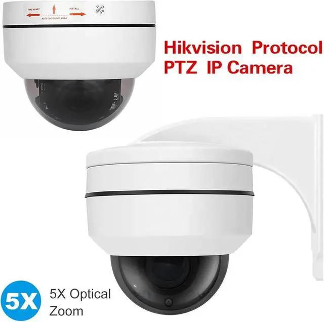 Alt view image 2 of 7 - 5.0MP Mini PTZ IP Camera Super HD 25660x1920 Pan/Tilt 5X Zoom Dome Camera Weatherproof PoE IP Cameras (5MP POE Side)