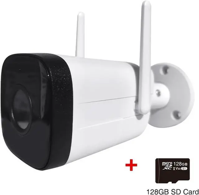 Alt view image 2 of 4 - WiFi 4MP Home Outdoor Camera Two Way CCTV Dual-Antenna Motion Detection Security HFW1430DT-STW &DC12V(2.8mm,EU Plug_4MP ADD 128GB)