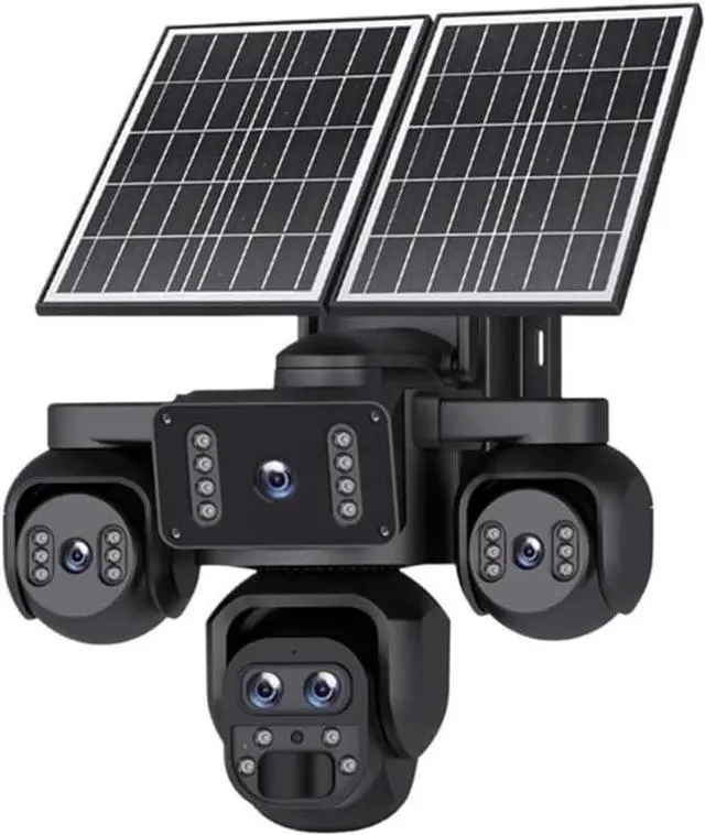 Main image of 20MP 10X Zoom Camara Solar 4G SIM 5 Lens 4 Screens Security Protection 360° Auto Tracking Home Surveillance Systems(5L Camera 10X Zoom)