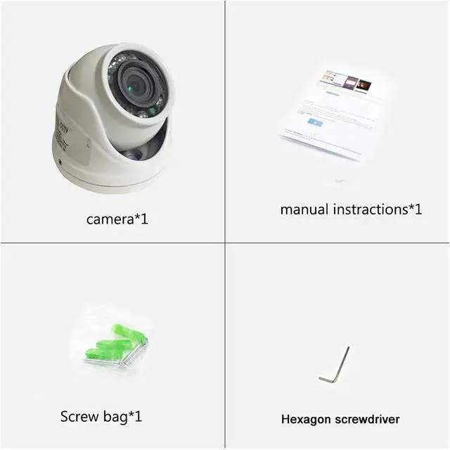 Alt view image 5 of 6 - Camera 2.8mm Wide Angle Metal Housing AHD 5mp 1080p Mini IR Dome Indoor Security Monitor Suitable for CCTV(2.8mm,1200TVL_PAL)
