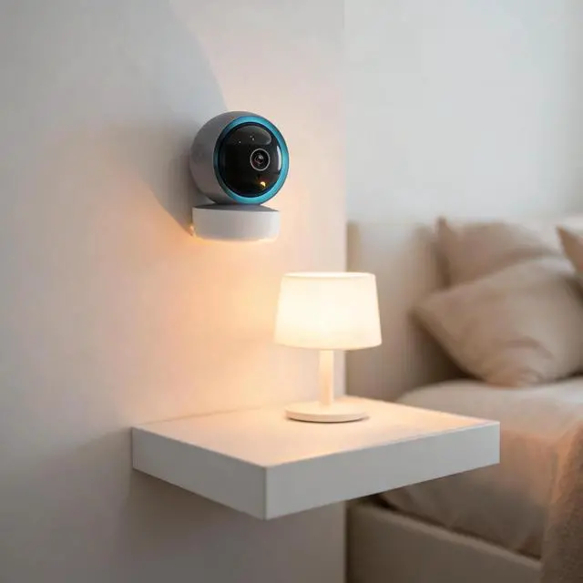 Alt view image 3 of 6 - Pallton Indoor WiFi Security Camera 1080p
