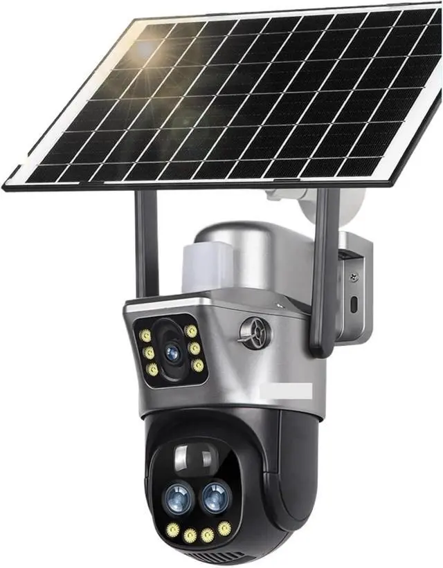 Main image of Vision 6K 4G WiFi Solar Camera 10x Zoom Three Lens PTZ Outdoor Surveillance CCTV IP Camara Ai Tracking WiFi Security Cam V380(4G 10XZoom Add 32G)