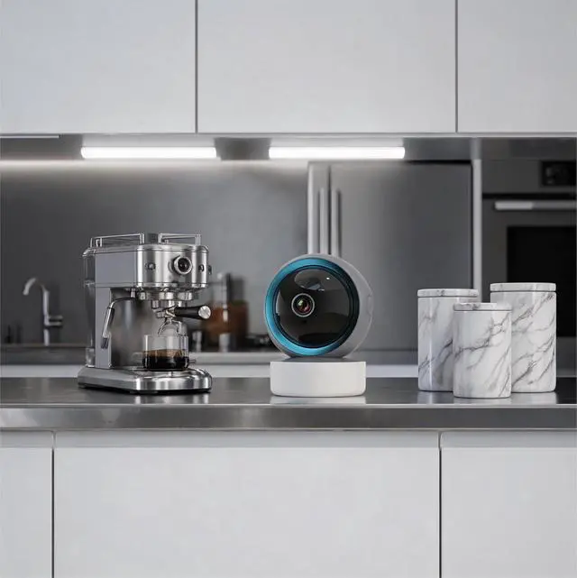 Alt view image 4 of 6 - Pallton Indoor WiFi Security Camera 1080p
