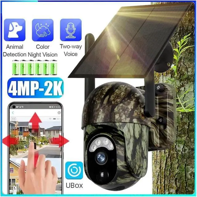 Alt view image 3 of 7 - 4G Solar Powered Outdoor Surveillance Cam, WiFi Cellular Security Device with Color Night Vision & Smart Detection(WiFi Version 128GB)