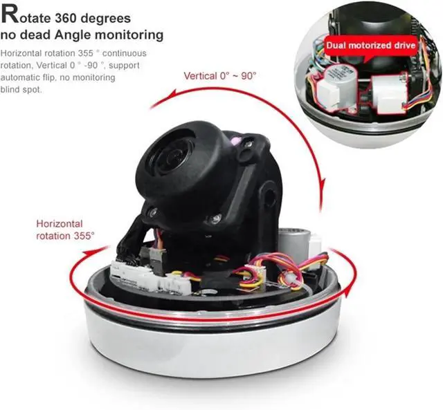 Alt view image 4 of 7 - PTZ Dome POE IP Camera 4K 8MP Outdoor Audio Auto Focus Security Surveillance 5X Zoom 5MP P2P CCTV Camera(48V POE 5MP)
