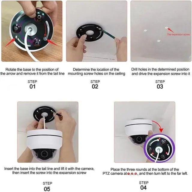 Alt view image 6 of 7 - PTZ Dome POE IP Camera 4K 8MP Outdoor Audio Auto Focus Security Surveillance 5X Zoom 5MP P2P CCTV Camera(48V POE 5MP)