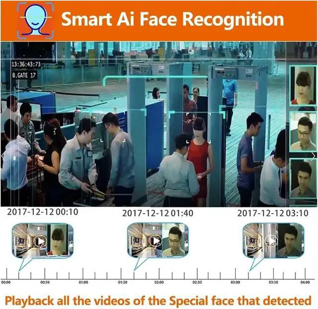 Alt view image 3 of 7 - 4K 8MP 2.5'' POE PTZ Video IP CCTV Surveillance Security Network Camera System Kit Face Detection 4X Digital Zoom Outdoor Waterproof(4K 8MP POE PTZ)