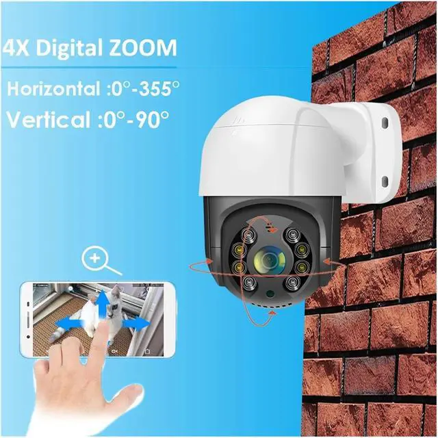 Alt view image 5 of 7 - 4K 8MP 2.5'' POE PTZ Video IP CCTV Surveillance Security Network Camera System Kit Face Detection 4X Digital Zoom Outdoor Waterproof(4K 8MP POE PTZ)