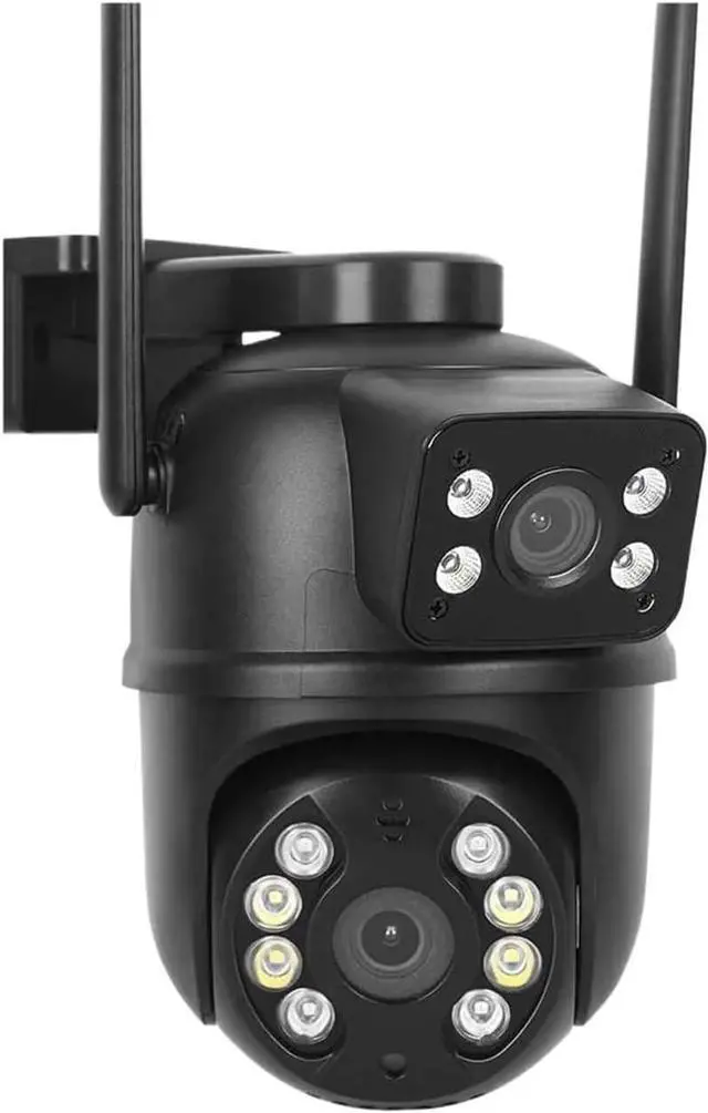 Main image of 8MP 4K Dual Lens Dual Screen PTZ WiFi Surveillance Cam, AI Human Detection Wireless Outdoor Home Security Device(US Plug,8MP NO Card)