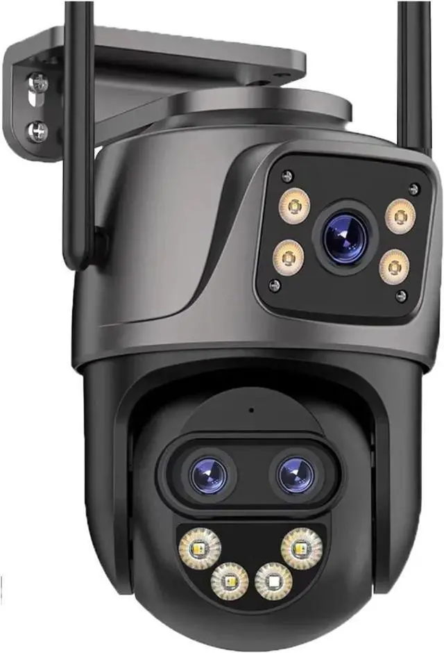 Main image of WiFi IP Camera Outdoor 8X Zoom Three Lens Dual Screen PTZ Camera Auto Tracking Home Security CCTV Surveillance ICSEE(EU Plug)