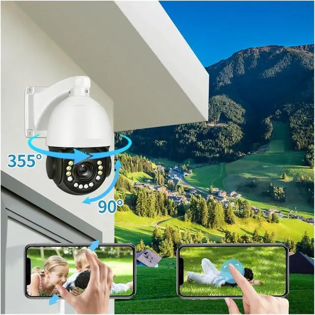 Alt view image 2 of 7 - 4K IP Camera PTZ 30X Optical Zoom Vehicle Detection Color Night POE Security CCTV Video Surveillance(8MP 4K POE)