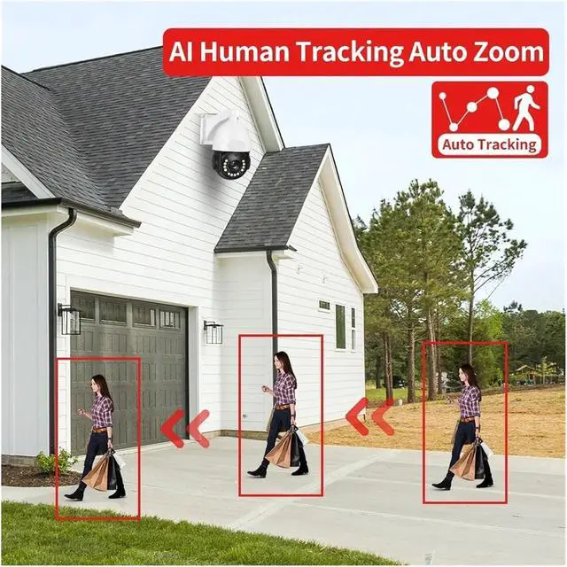 Alt view image 4 of 7 - 4K IP Camera PTZ 30X Optical Zoom Vehicle Detection Color Night POE Security CCTV Video Surveillance(8MP 4K POE)
