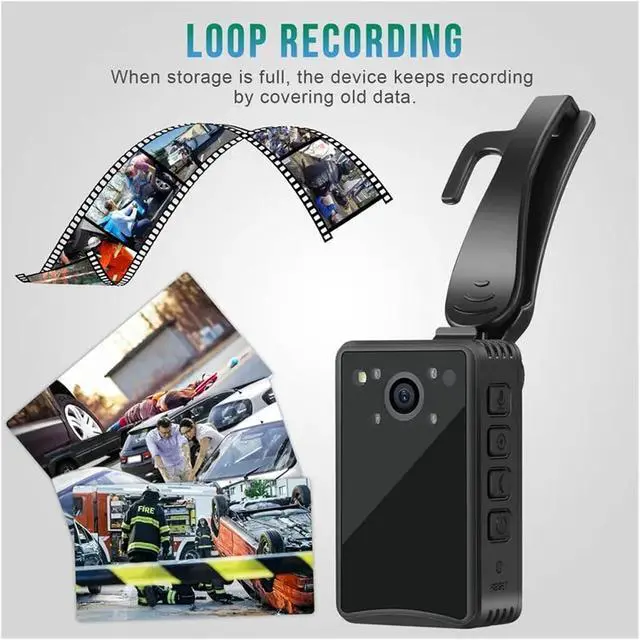 Alt view image 5 of 7 - HD 1080P Mini DVR Video Recorder Camcorder, Built-in IR Night Vision & Up to 14 Hours Long Battery Continuous Recording(Without TF Card)