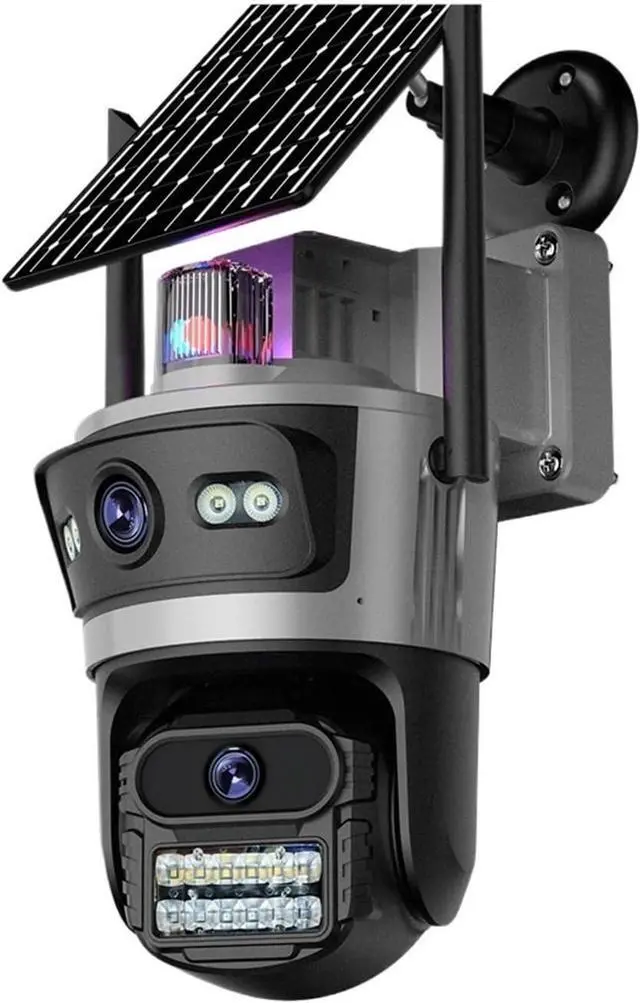 Main image of 4G PTZ Outdoor Security Camera, 8MP, 3-Screen, 24H Recording, Auto Track, 9W Solar(Camera Add 128G)