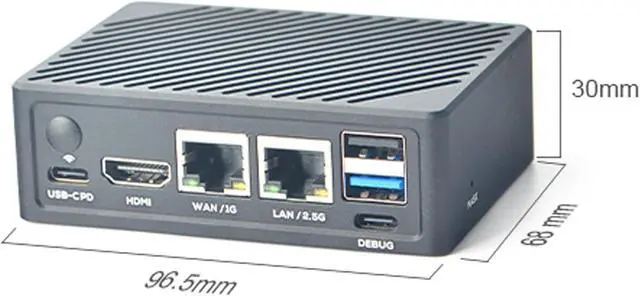 Alt view image 5 of 7 - NanoPi R6C Router 8GB RAM 64GB eMMC Rockchip RK3588S A76 A55 Dual 2.5G Ethernet Support HDMI2 Linux/Openwrt/Debian/Ubuntu (8GB RAM 64GB EMMC, SingleBoard with Mental Case)