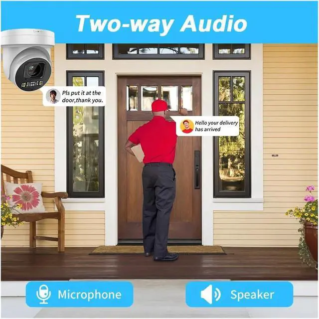 Alt view image 4 of 5 - 4K 8MP PTZ IP Camera 2.7-13.5MM 5X Zoom Hybrid Light 2-Way Audio SD Card Slot Network CCTV Camera(Updated with Bracket)