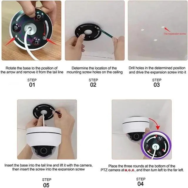 Alt view image 6 of 6 - PTZ POE IP Camera 8MP 5MP 5X Zoom Dome Outdoor Face Detect Auto Focus Security Protection CCTV Surveillance Camera(48V POE 4MP)