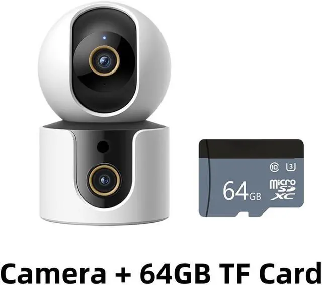 Alt view image 2 of 5 - C500 Smart Camera Dual Lens 4MP Version: 360° AI Detection, Full Color Night Vision Via WiFi 6(AU Plug,Camera and 64G TF)