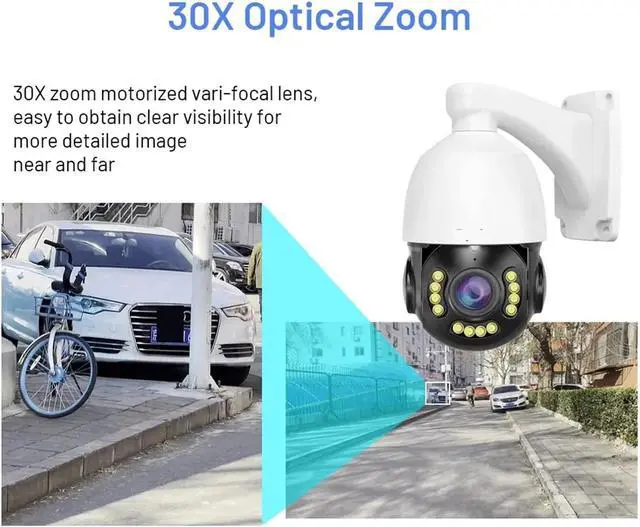 Alt view image 4 of 7 - Full Color AHD Hybrid PTZ Camera 30X Zoom Day Night Surveillance Digital TVI CVI CVBS Analog HD 5MP Closed CCTV Security Camera(AHD 5MP)